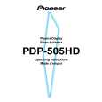 PIONEER PDP-505HD/KUC Owner's Manual cover photo