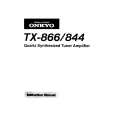 ONKYO TX844 Owner's Manual cover photo