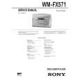 SONY WMFX571 Service Manual cover photo