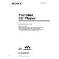 SONY D-EJ626CK Owner's Manual cover photo