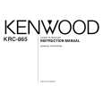 KENWOOD KRC-865 Owner's Manual cover photo