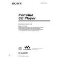 SONY D-EJ2000 Owner's Manual cover photo