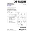 SONY CXSSW2016F Service Manual cover photo