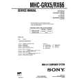 SONY MHCRX66 Service Manual cover photo