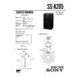 SONY SSA205 Service Manual cover photo