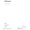 PIONEER BDP-LX71/WV5 Owner's Manual cover photo