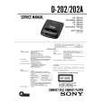 SONY D202 Service Manual cover photo