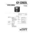 SONY ICF-CD833L Service Manual cover photo