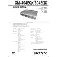 SONY XM-404QX Owner's Manual cover photo