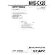 SONY MHCGX20 Service Manual cover photo