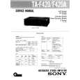 SONY TAF420 Service Manual cover photo