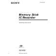 SONY ICD-MS1 Owner's Manual cover photo