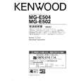 KENWOOD MG-E502 Owner's Manual cover photo