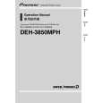 PIONEER DEH-3850MPH/XN/GS Owner's Manual cover photo