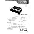 SONY TC-177SD Service Manual cover photo