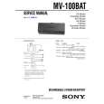 SONY MV100BAT Service Manual cover photo