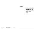 SONY WRR-802A Service Manual cover photo