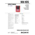 SONY NWHD5 Service Manual cover photo