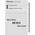 PIONEER GM-D515 Owner's Manual cover photo