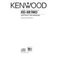 KENWOOD XD981MD Owner's Manual cover photo