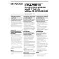 KENWOOD KCA-WR10 Owner's Manual cover photo