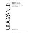 KENWOOD GE7030 Owner's Manual cover photo