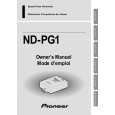 PIONEER ND-PG1 Owner's Manual cover photo