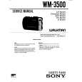 SONY WM-3500 Service Manual cover photo
