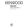 KENWOOD HM332 Owner's Manual cover photo