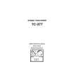 SONY TC-377 Owner's Manual cover photo