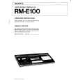 SONY RME100 Owner's Manual cover photo