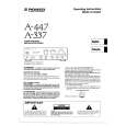 PIONEER A-337 Owner's Manual cover photo