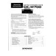 PIONEER CK-W700(BK)/D1 Owner's Manual cover photo