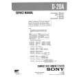 SONY D20A Service Manual cover photo
