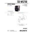 SONY SSWG750 Service Manual cover photo