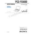SONY PCGFXA680 Service Manual cover photo