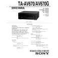 SONY TAAV670 Service Manual cover photo