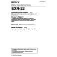 SONY EXR-22 Owner's Manual cover photo