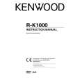 KENWOOD R-K1000 Owner's Manual cover photo