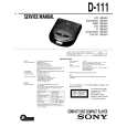 SONY D111 Service Manual cover photo