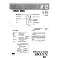 SONY M12 Service Manual cover photo