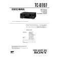 SONY TC-D707 Service Manual cover photo