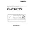 ONKYO TXSV919 Owner's Manual cover photo