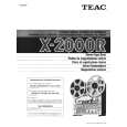 TEAC X2000R Owner's Manual cover photo
