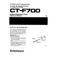 PIONEER CT-F700 Owner's Manual cover photo