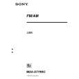 SONY MDXG77REC Owner's Manual cover photo