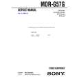 SONY MDRG57G Service Manual cover photo