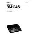SONY BM-246 Owner's Manual cover photo