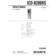 SONY ICDB200RS Service Manual cover photo