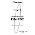 PIONEER DV-F07/KU/CA Owner's Manual cover photo